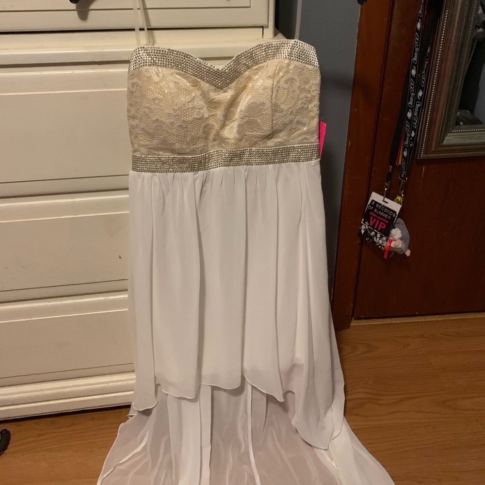 White High-Low Dress